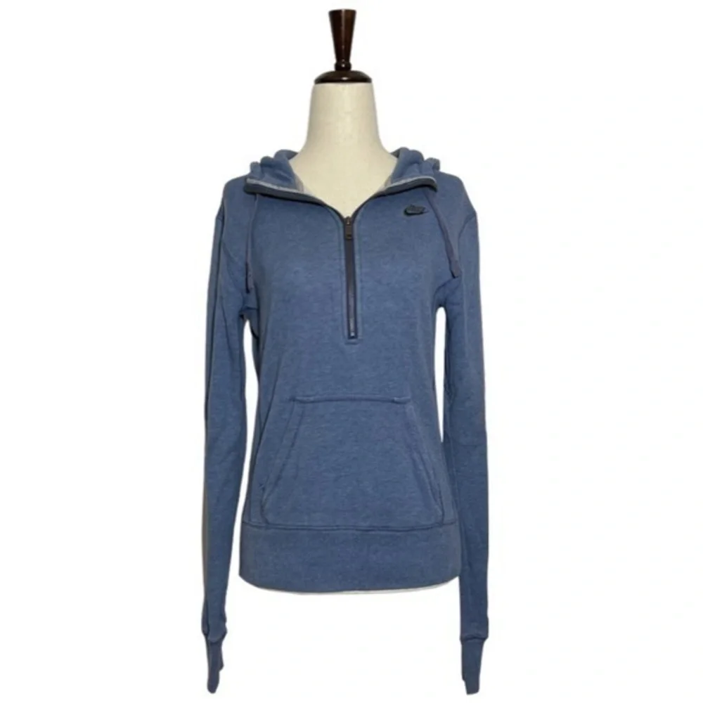 Nike • Half Zip Hooded Pullover Sweatshirt Heathered Mid Blue S ASO Bella Swan